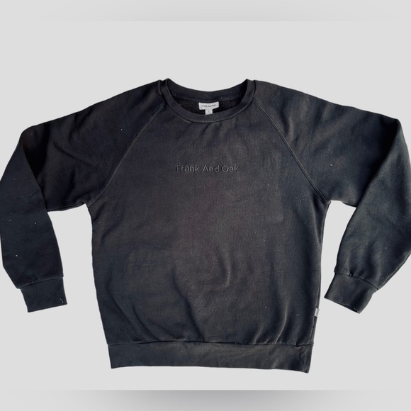 Frank and oak Black Pullover Crewneck Sweatshirt - Picture 1 of 8